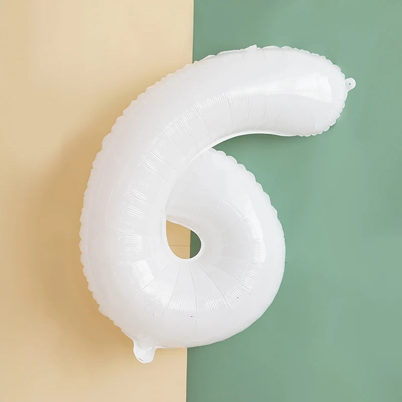40‑Inch Yellow & White Macaron Daisy Number Foil Balloon