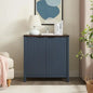 32 Fluted Sideboard Storage Cabinet Buffet - 7-Level Adjustable Shelves, Modern Farmhouse Rustic Chic Multi-Functional Organizer