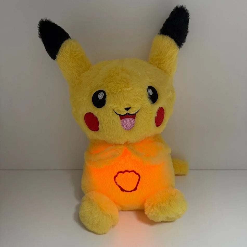 Anime Pokémon Plush Doll Pikachu Breathing Companions Soothing Sleeping Soothing Music Luminous Sleeping Christmas Toys Gifts