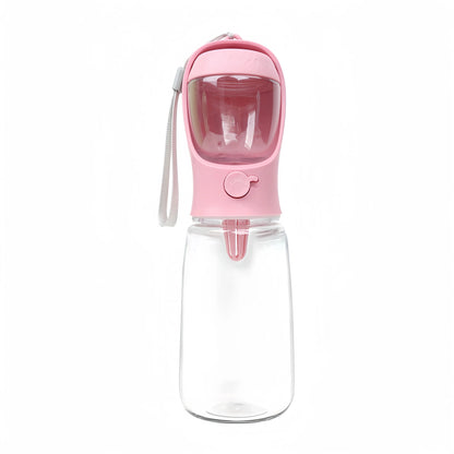 Dog/Cat Portable Feeding and Watering Bottle with Cup Food Dispenser