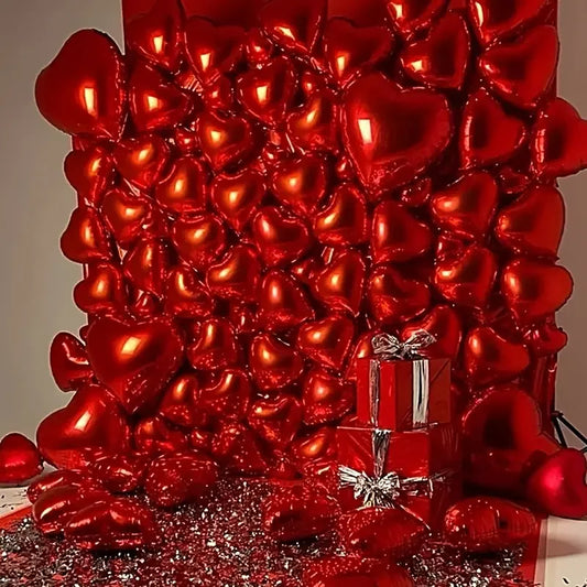 50pcs 5inch red heart balloons for Valentine's Day, birthdays, anniversaries, weddings, parties, decorations, balloons