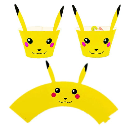 Pokémon birthday party decoration Balloon Disposable Tableware Tablecloth Straws Cup Plates Baby Shower Supplies