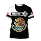 Mexico T-Shirts Mexican Flag 3D Print Streetwear Men Women Fashion Oversized Short Sleeve T Shirt Kids Tees Tops Clothing