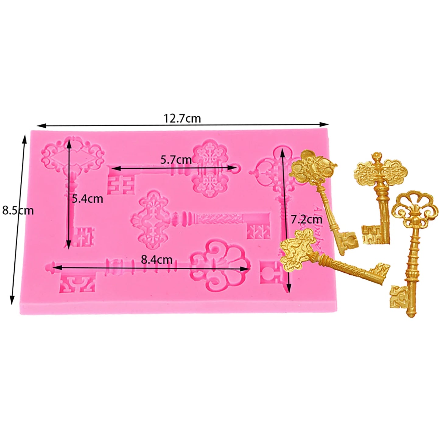 Lock Key Silicone Molds Fondant Chocolate clocks Mold Sugarcraft Clay DIY Baking Tool Cakes Cupcakes Decoration