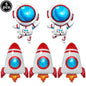 4D Standing Astronaut Spaceman Balloons Rocket Foil Balloons Kids Toys Baby Shower Outer Space Themed Birthday Party Decorations