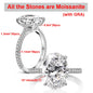 Moissanite Ring 925 Sterling Silver Diamond Eternity Band Engagement Wedding Rings for Women Luxury Quality Jewelry