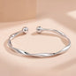 925 Sterling Silver Full-blown Flowers Bracelet For Women Original Texture Adjustable Solid Bracelets Light Luxury Party Jewelry