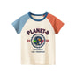 2-8 Years Summer Children Boys T-shirts Cartoon Printed Letter Baby Boy Short Sleeve Tops Kids T Shirts Toddler Clothes