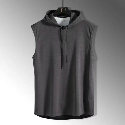 Men's Tank Tops Hooded Vest Sleeveless T shirt