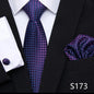 Tie Pocket Squares Cufflink Necktie Set