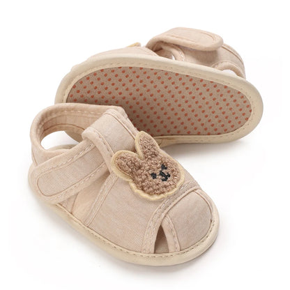 Cute Bear Soft Sole Comfortable Sandals for Infants and Toddlers Baotou Anti Kick First Step Shoes 0-18 Months
