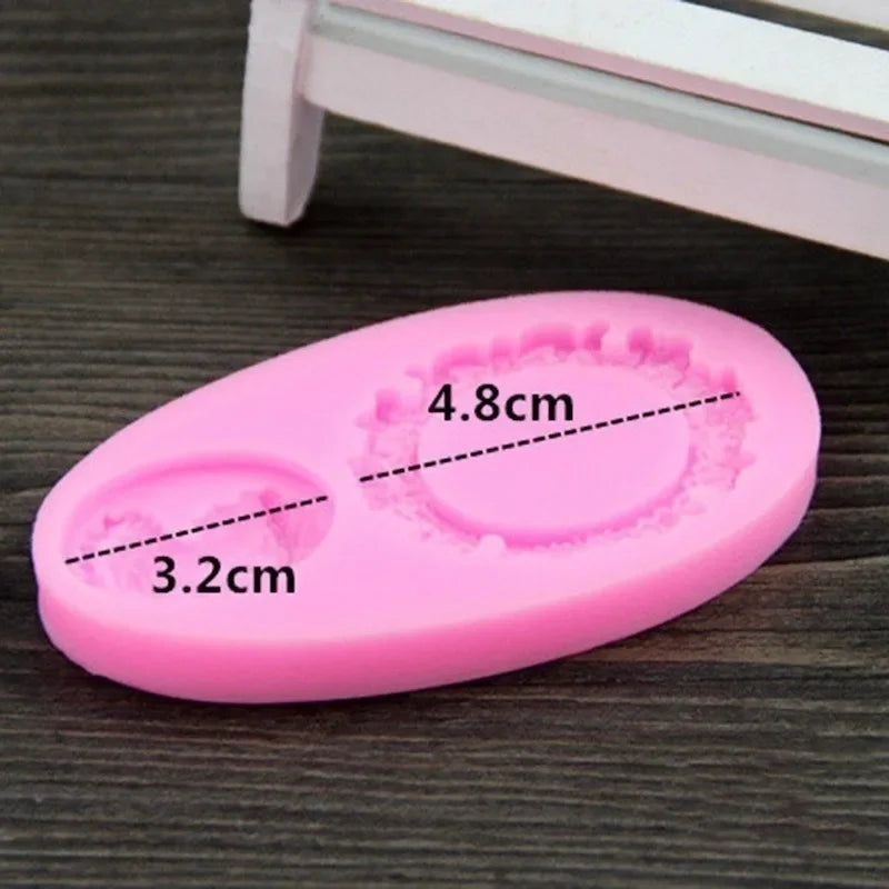 Woman Cameo Mirror Frame Silicone Mold – Fondant, Chocolate & Cake Decorating Mold