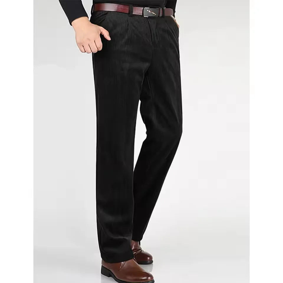 Men’s Slim‑Fit Corduroy Double‑Breasted Suit Set