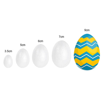 10-50pcs Easter Foam Egg White Styrofoam Fake Eggs Kids Painting Handmade Spring Easter Party Home Decoration DIY Wreath Craft