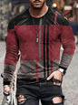 Fashion Trend Men's Crew-neck Long Sleeves Cross 3D Printed Men's Casual Pullover T-shirt Casual All-match Men's Top S-5XL