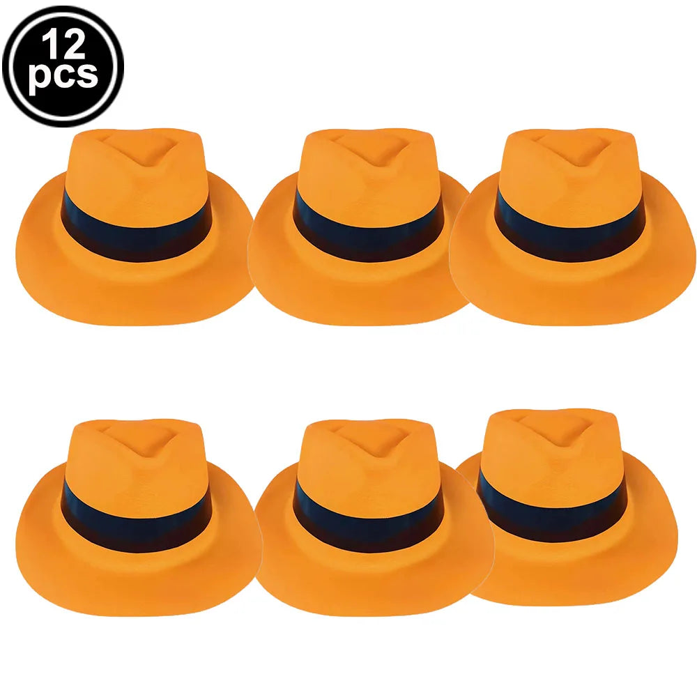 UV Neon Glow Party Hats – Blacklight Fluorescent Plastic Hats for Kids & Adults