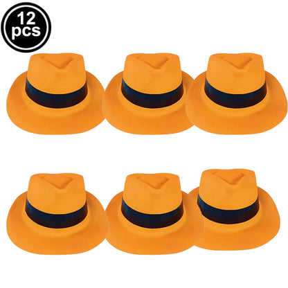 UV Neon Glow Party Hats – Blacklight Fluorescent Plastic Hats for Kids & Adults