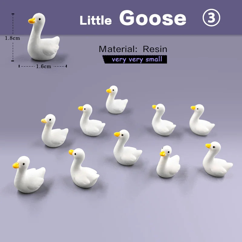 10Pcs Easter Rabbit Squirrel Elephant Fox Sheep Duck Pig Cat Frog Snake Figurine Miniature Fairy Garden Decoration Accessories