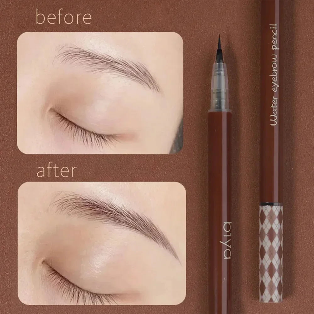 Ultra‑Fine Waterproof Eyebrow Pencil – Long‑Lasting, Smudge‑Proof Liquid Brow & Lying‑Silkworm Eyeliner