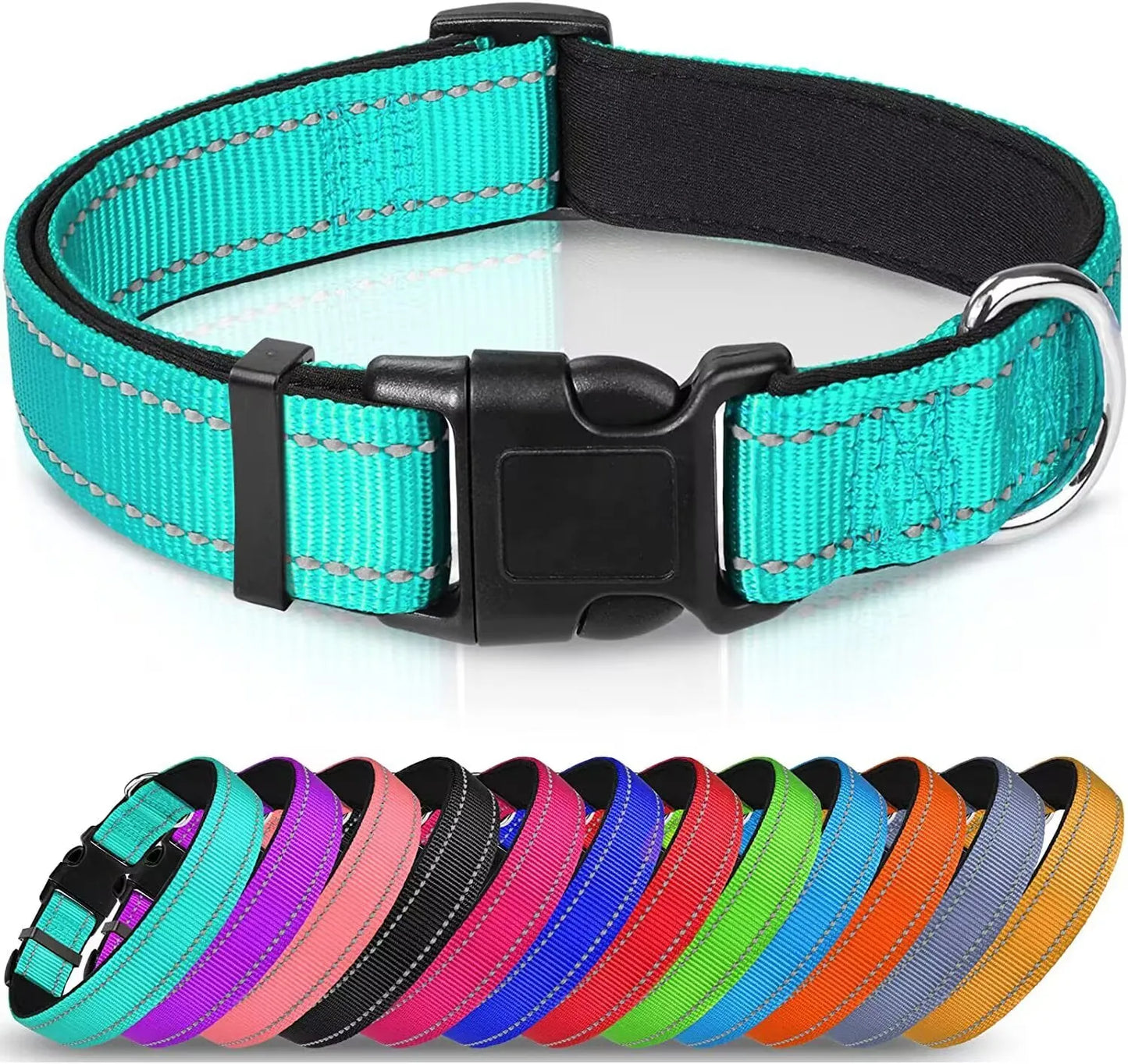 Adjustable Reflective Soft Dog Collar Neck 25-60 Centimeter