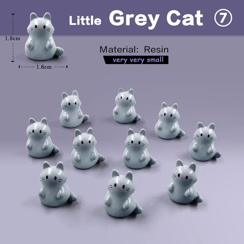 10Pcs Easter Rabbit Dinosaurs Capybara Duck Fox Pig Cat Turtle Frog Bird Figurine Miniature Fairy Garden Decoration Accessories