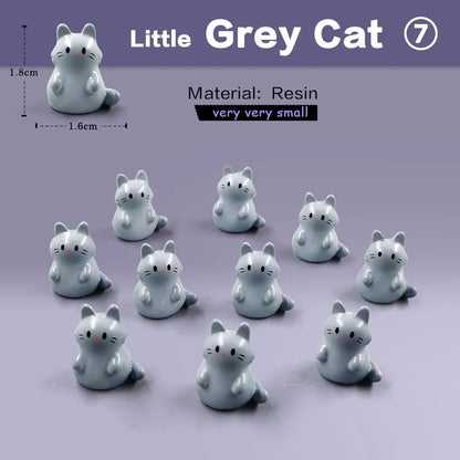 10Pcs Easter Rabbit Dinosaurs Capybara Duck Fox Pig Cat Turtle Frog Bird Figurine Miniature Fairy Garden Decoration Accessories