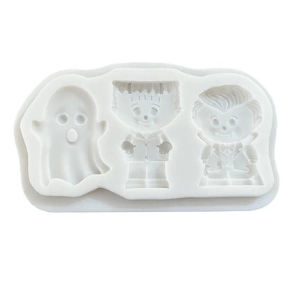 Halloween Frankenstein Spirits Silicone Sugarcraft Mold Resin Tools Cupcake Baking Mould Fondant Cake Decorating Tools