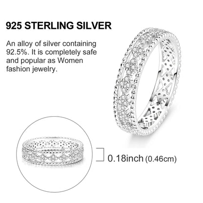 Rings Original 925 Sterling Silver Rings Simple Zircon Heart Ring For Wedding Valentine's Day Women Ring Jewelry Gift
