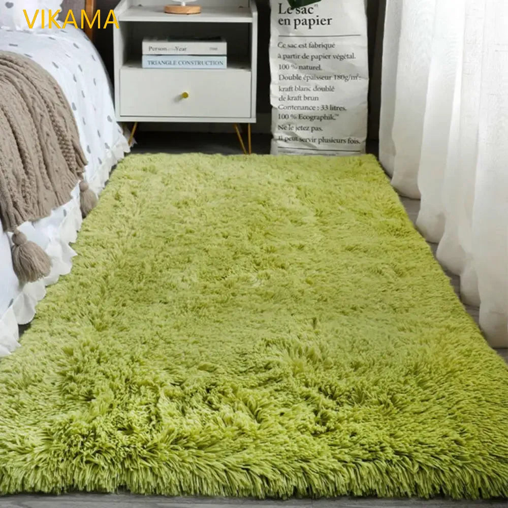Silk wool Solid Color Light Luxury Non-slip Dirty Resistant Washable Rug