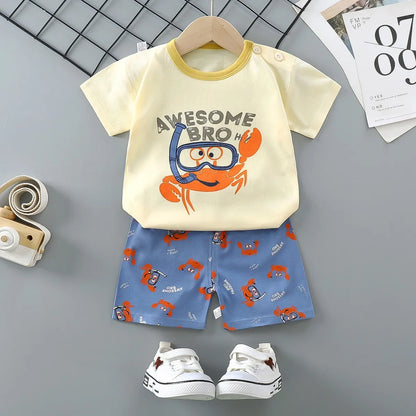 Fashion New Children Sets 6m-6y Toddler Costume Summer Blouse + Shorts Set For Kids Clothing Baby Girls T-shirt Outfit