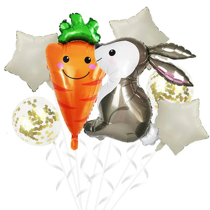 Happy Easter Party Supplies – Bunny, Carrot & Egg Paper Plates for Kids’ 1st, 2nd & 3rd Birthday Decorations
