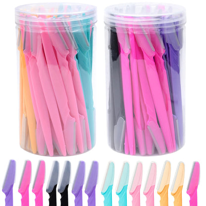 30Pcs/Bottle Eyebrow Razors with Container