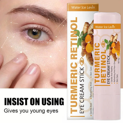 Turmeric eye cream stick nourishes the skin, improves fine lines, relieves eye bags and dark circles, and brightens the eye skin
