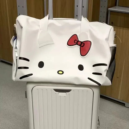 Hello Kitty Large Capacity Shoulder Gym Bag Pu