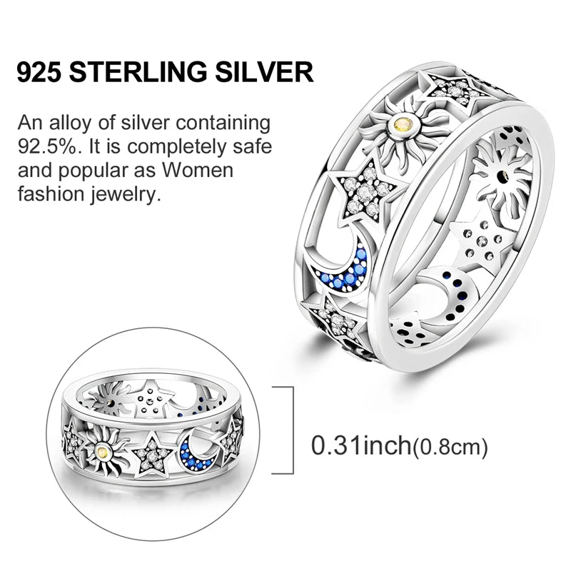 Rings Original 925 Sterling Silver Rings Simple Zircon Heart Ring For Wedding Valentine's Day Women Ring Jewelry Gift