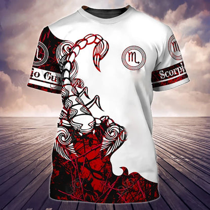 Men’s 3D Scorpion Print T‑Shirt – Summer Casual Oversized Tee