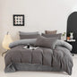 Solid Color Quilt Cover New Milled Washed Cotton Single Bed Duvet Europe US Popular Skin-friendly 220x240 Double Use Bedding