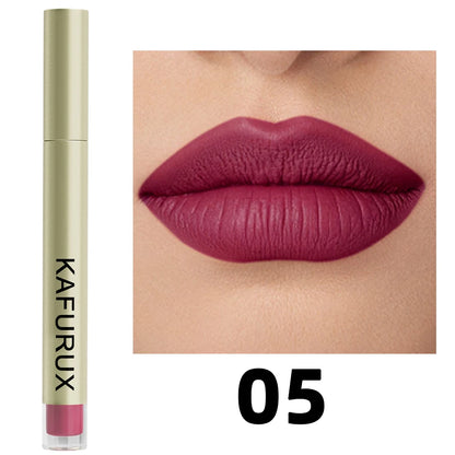 20 colors sexy long lasting velvet matte lip gloss liquid lipstick lip makeup red pink brown nonstick cup waterproof lip glaze