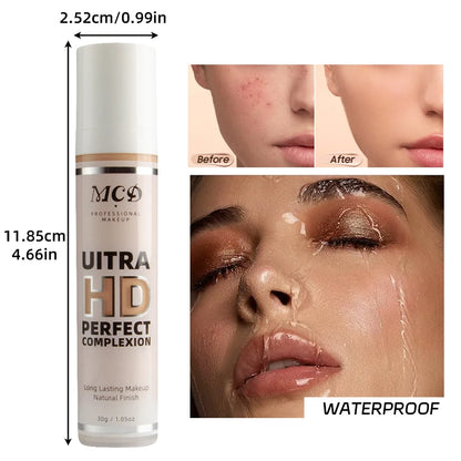 9 Shade Full Coverage Concealer Liquid Foundation makeup high coverage Base