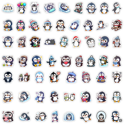 Lovely Penguin Stickers Cartoon DIY Toys Gift Decorative Decal for Kids Scrapbook Junk Journals Laptop Luggage Bottle Waterproof