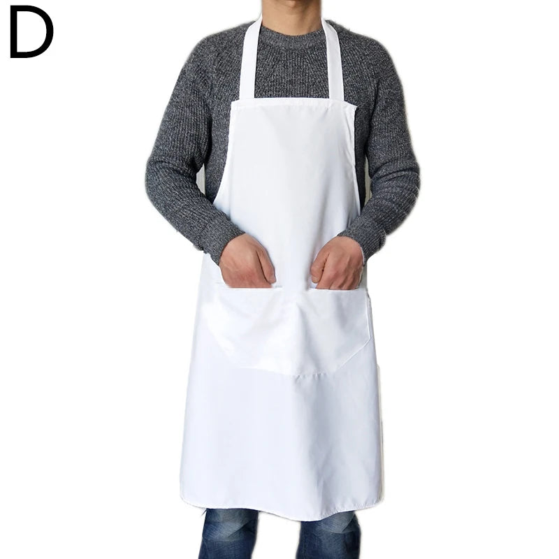 New Waterproof Oil Cooking Apron Chef Aprons Women Men Kitchen Apron with Front Pocket Dishwashing Cleaning Accessories Aprons