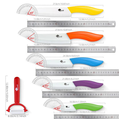 Ceramic Chef Knife Combination Set 3,4,5,6inchs For Home Use Non-Rusting