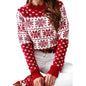 Women Winter Warm Sweater Christmas Snowflake Knitted Long Sleeve O Neck Ladies Jumper Fashion Casual Printed Pullover Clothes
