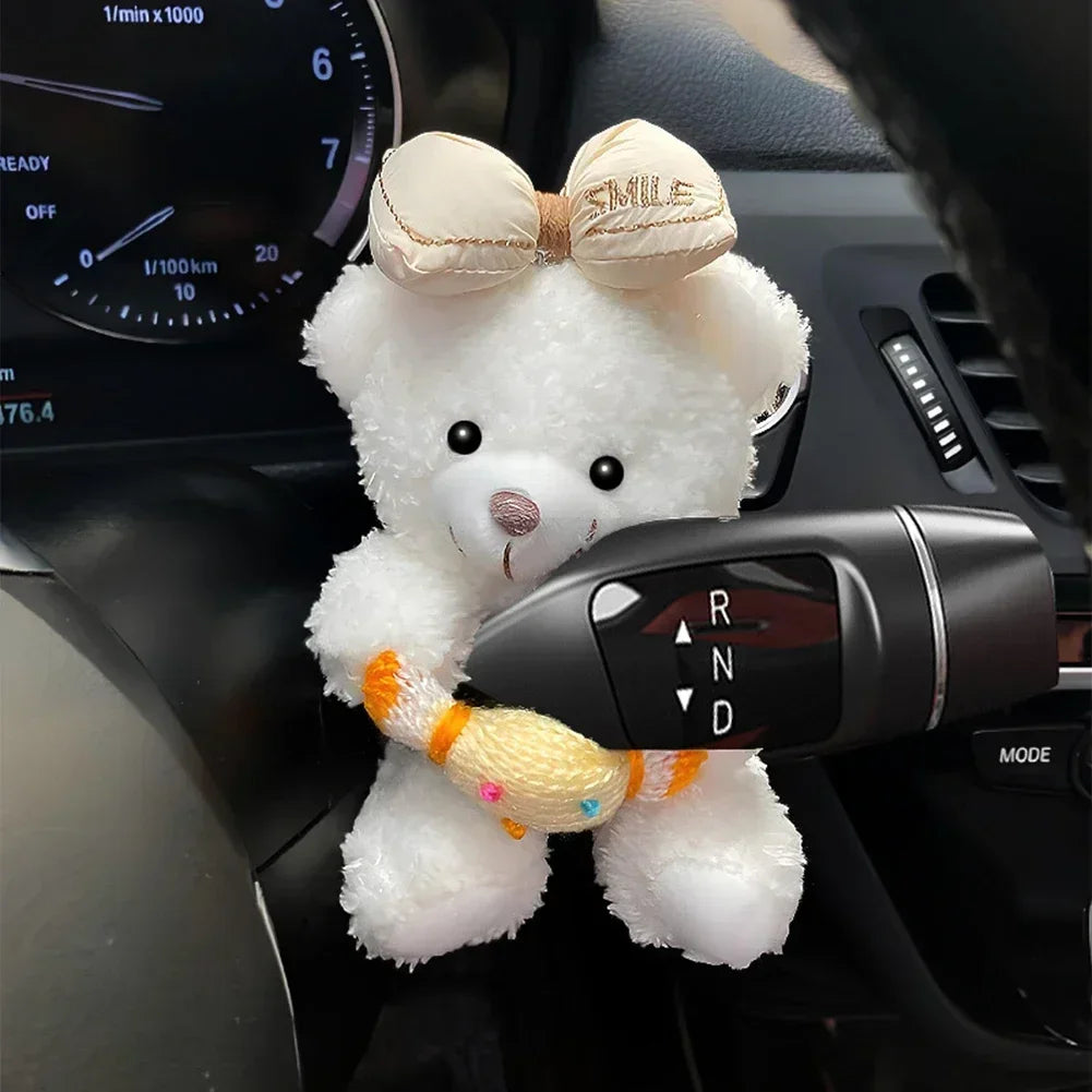 Cute Car Wiper Plush Ornaments – Capybara, Panda & Cat Turn‑Signal Switch Decorations