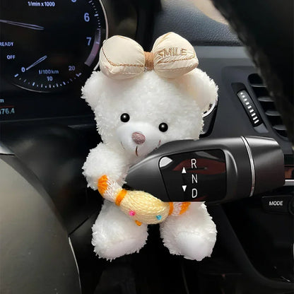 Cute Car Wiper Plush Ornaments – Capybara, Panda & Cat Turn‑Signal Switch Decorations