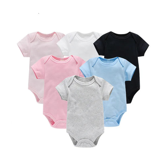 Baby Onesies in 7 Colors - Solid Bodysuits for Boys and Girls