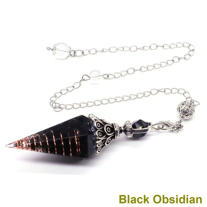 Crystal Healing Stone Quartz Pendulums Spiritual Hexagonal Pointed Resin Witchcraft Supplies Balancing Accessories Divination