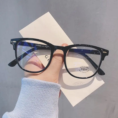 Glasses Fashion Anti-blue Myopia Glasses for Women Men Popular Big Square Glasses College Students Nearsighted TR90 -1.0~-4.0
