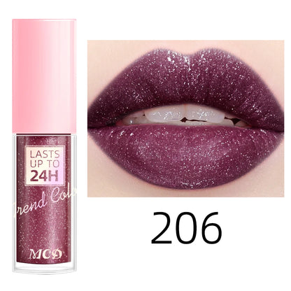 Glitter Lip Glaze Long Lasting Waterproof Liquid Lip Gloss Lipstick Makeup 18 Colors