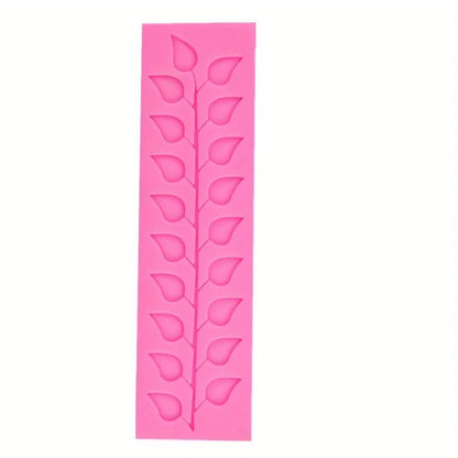 1pc Premium Silicone Lace Leaf Mold for Fondant & Chocolate - Versatile Cake Decorating Tool, , Heat Resistant
